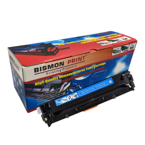 ตลับหมึกเทียบเท่า Toner Cartridge Compatible HP CB321A Cyan, HP 128A Remanufactured